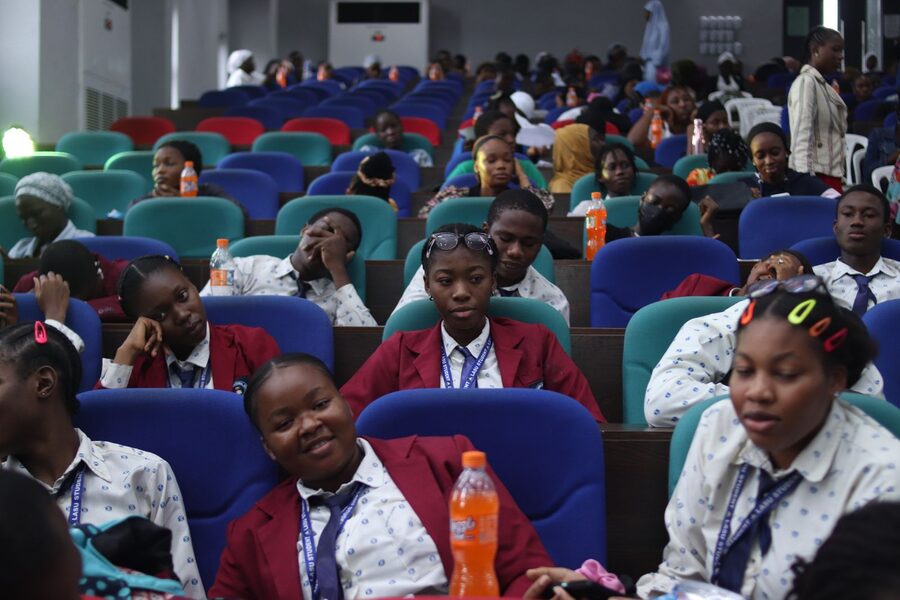 Young people using devices in a learning environment